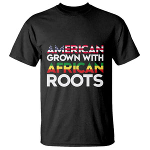 Black History Month T Shirt American Grown With African Roots American Flag TS02 Black Printyourwear