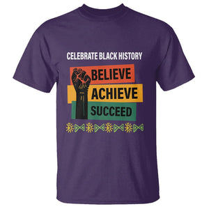 Black History Month T Shirt Believe Achieve Succeed African Americans TS09 Purple Printyourwear