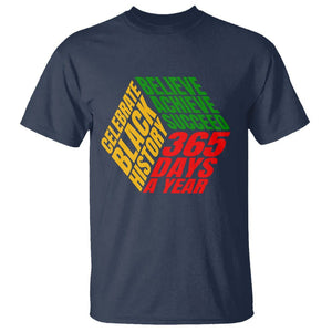 Black History Month T Shirt Believe Achieve Succeed Proud African American TS02 Navy Printyourwear