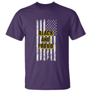 Black History Month T Shirt BHM Black And Proud African American Pride US Flag TS02 Purple Printyourwear