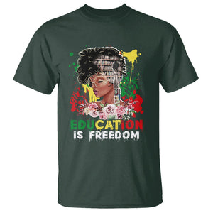 Black History Month T Shirt Black Educated African American Pride Women TS02 Dark Forest Green Printyourwear