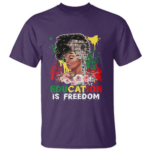 Black History Month T Shirt Black Educated African American Pride Women TS02 Purple Printyourwear