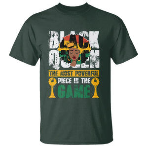 Black History Month T Shirt Black Queen The Most Powerful Piece In The Game Black Pride TS02 Dark Forest Green Printyourwear