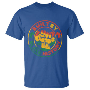 Black History Month T Shirt Built By Black History Afro Melanin TS02 Royal Blue Printyourwear