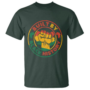 Black History Month T Shirt Built By Black History Afro Melanin TS02 Dark Forest Green Printyourwear