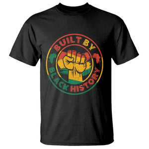 Black History Month T Shirt Built By Black History Afro Melanin TS02 Black Printyourwear