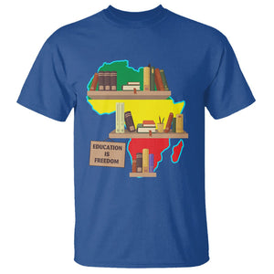 Black History Month T Shirt Educate Teach Black History Educated African American Pride TS02 Royal Blue Printyourwear