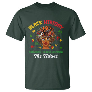 Black History Month T Shirt Honoring The Past Inspiring The Future TS02 Dark Forest Green Printyourwear