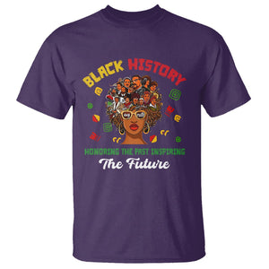 Black History Month T Shirt Honoring The Past Inspiring The Future TS02 Purple Printyourwear