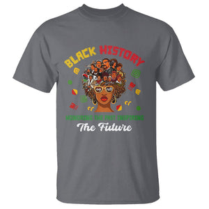 Black History Month T Shirt Honoring The Past Inspiring The Future TS02 Charcoal Printyourwear