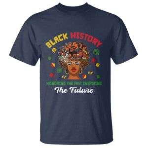 Black History Month T Shirt Honoring The Past Inspiring The Future TS02 Navy Printyourwear