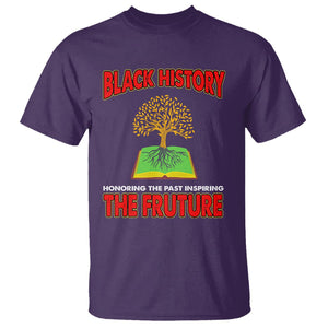 Black History Month T Shirt Honoring The Past Inspiring The Future TS09 Purple Printyourwear