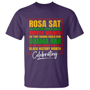 Black History Month T Shirt Rosa Sat So Martin Walk Obama Run TS02 Purple Printyourwear