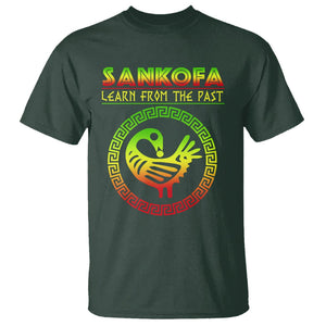 Black History Month T Shirt Sankofa Learn From The Past African Bird TS09 Dark Forest Green Printyourwear