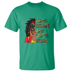 Black History Month T Shirt Thick Thighs And Locd Vibes Proud African Melanin Women TS02 Irish Green Printyourwear