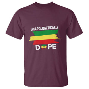 Black History Month T Shirt Unapologetically Dope Black Pride Melanin African American TS02 Maroon Printyourwear