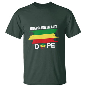 Black History Month T Shirt Unapologetically Dope Black Pride Melanin African American TS02 Dark Forest Green Printyourwear