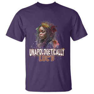 Black History Month T Shirt Unapologetically Locd Locs Hair Melanin Queen TS02 Purple Printyourwear