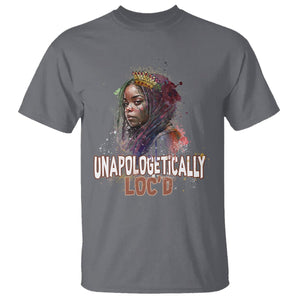 Black History Month T Shirt Unapologetically Locd Locs Hair Melanin Queen TS02 Charcoal Printyourwear