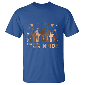 Black History Month T Shirt We Can Be Different On The Outside But We Have The Same Heart TS09 Royal Blue Printyourwear