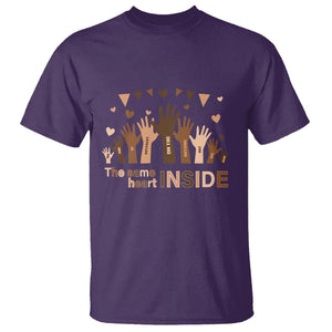 Black History Month T Shirt We Can Be Different On The Outside But We Have The Same Heart TS09 Purple Printyourwear