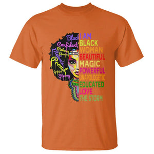 Black History T Shirt for Women I Am The Storm Juneteenth TS01 Orange Printyourwear