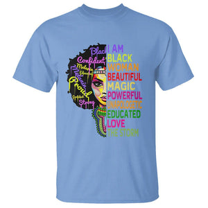 Black History T Shirt for Women I Am The Storm Juneteenth TS01 Carolina Blue Printyourwear