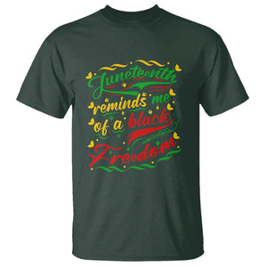 Black History T Shirt Juneteenth Reminds Me Of a Black Freedom TS01 Dark Forest Green Printyourwear