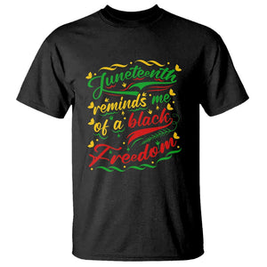 Black History T Shirt Juneteenth Reminds Me Of a Black Freedom TS01 Black Printyourwear