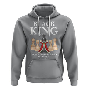 Black King The Most Powerful Piece In The Game Chess Hoodie TS09 Sport Gray Printyourwear