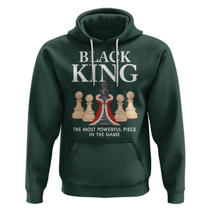 Black King The Most Powerful Piece In The Game Chess Hoodie TS09 Dark Forest Green Printyourwear