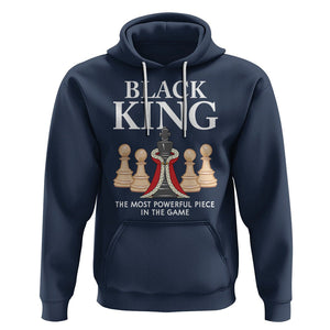 Black King The Most Powerful Piece In The Game Chess Hoodie TS09 Navy Printyourwear