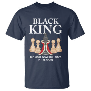 Black King The Most Powerful Piece In The Game Chess T Shirt TS09 Navy Printyourwear