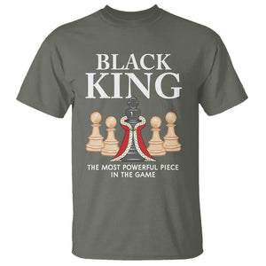 Black King The Most Powerful Piece In The Game Chess T Shirt TS09 Military Green Printyourwear