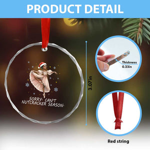 Black Nutcracker Ballet Christmas Crystal Glass Ornament TS14 Print Your Wear