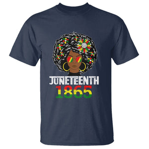 Black Queen 1865 Juneteenth T Shirt TS01 Navy Printyourwear