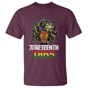 Black Queen 1865 Juneteenth T Shirt TS01 Maroon Printyourwear