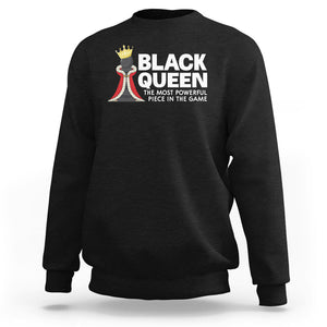 Black Queen The Most Powerful Piece In The Game Chess Sweatshirt TS09 Black Printyourwear