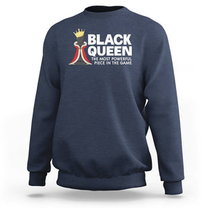 Black Queen The Most Powerful Piece In The Game Chess Sweatshirt TS09 Navy Printyourwear