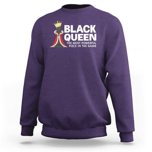 Black Queen The Most Powerful Piece In The Game Chess Sweatshirt TS09 Purple Printyourwear