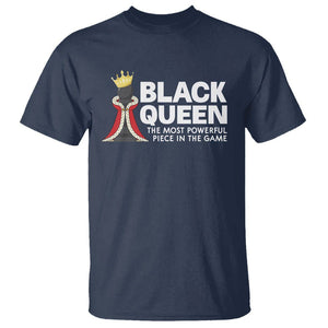 Black Queen The Most Powerful Piece In The Game Chess T Shirt TS09 Navy Printyourwear