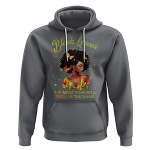 Black Queen The Most Powerful Piece In The Game Melanin Girl Butterfly Hoodie TS09 Charcoal Printyourwear