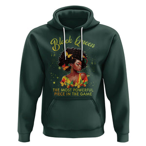 Black Queen The Most Powerful Piece In The Game Melanin Girl Butterfly Hoodie TS09 Dark Forest Green Printyourwear