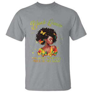 Black Queen The Most Powerful Piece In The Game Melanin Girl Butterfly T Shirt TS09 Sport Gray Printyourwear