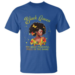 Black Queen The Most Powerful Piece In The Game Melanin Girl Butterfly T Shirt TS09 Royal Blue Printyourwear