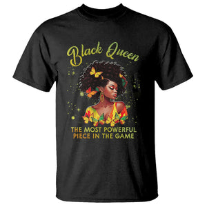 Black Queen The Most Powerful Piece In The Game Melanin Girl Butterfly T Shirt TS09 Black Printyourwear