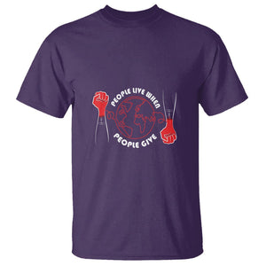 Blood Donor T Shirt People Live When People Give TS09 Purple Printyourwear