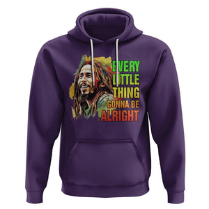 Legend Bob Hoodie Every Little Thing Gonna Be Alright Inspiration TS02 Purple Printyourwear