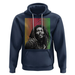 Legend Bob Hoodie One Love The Reggae Vintage Graphic TS02 Navy Printyourwear