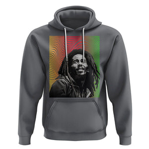 Legend Bob Hoodie One Love The Reggae Vintage Graphic TS02 Charcoal Printyourwear